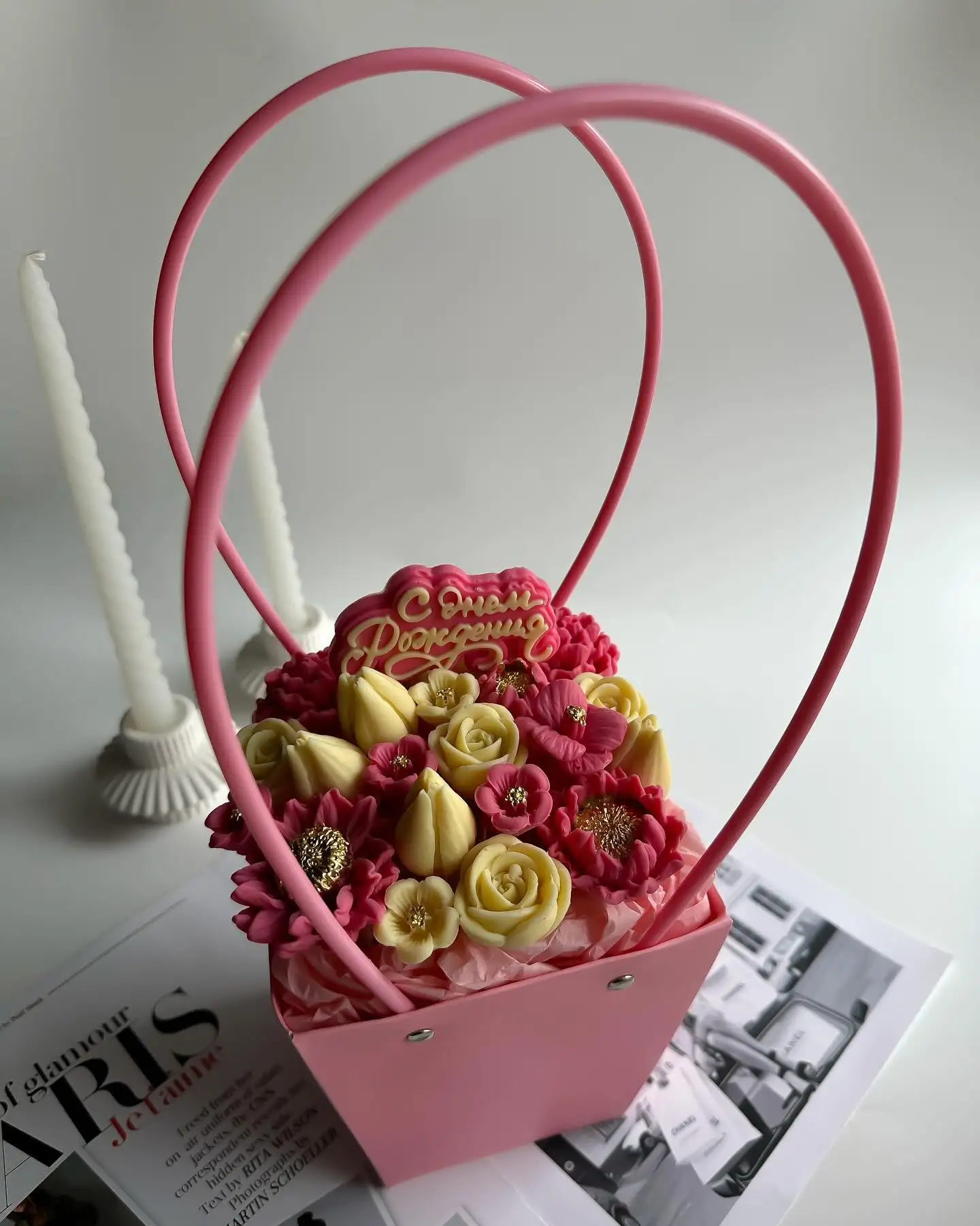 Сумочки с шоколадными цветами фото 2