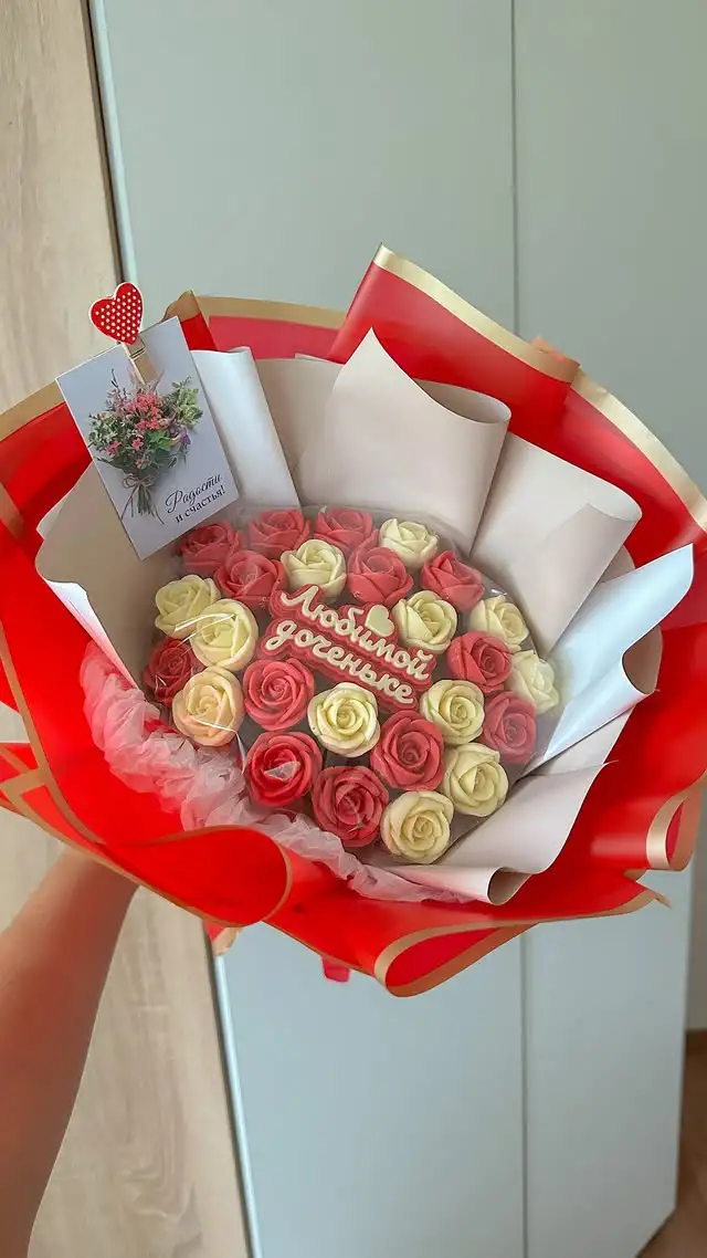 Букет из шоколадных роз фото 2