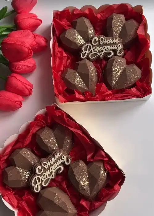 Набор дубайского шоколада (сердца)