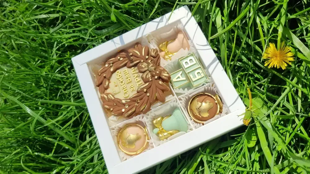 Набор шоколадных изделий "Лiпень" Учителю, 110 гр фото 1