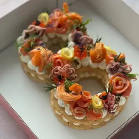 Закусочный торт «Цифра» рыбный