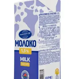 Молоко стерилизованное 1,5% с крышкой 1 л