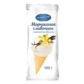 Мороженое сливочное с ароматом ванили 9%, 100 г