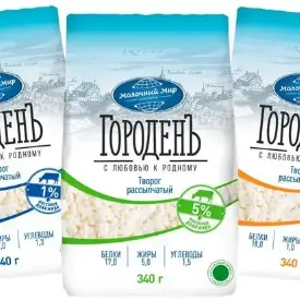 Pассыпчатый творог ТМ «Городенъ» 5%, 340 гр