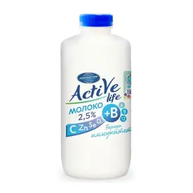 Молоко 2,5% с витаминами, ультрапастер., ТМ ActiVe life, 0,85 л