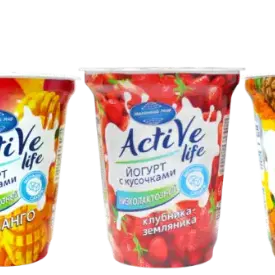 Низколактозный йогурт Active Life с пониженным содержанием сахара 3%, 350 г