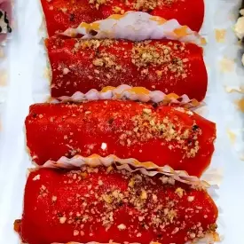 Рулетики из запечённого перца
