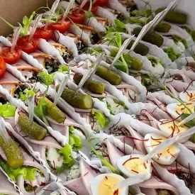 Бокс рулетики из ветчины