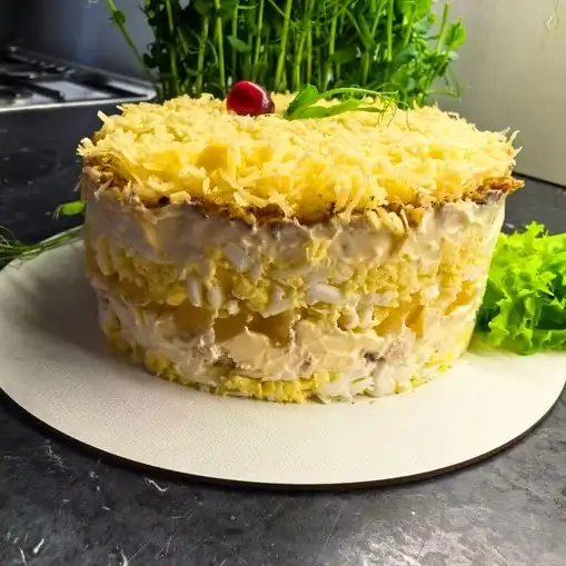 Салат с ананасами, 500 гр