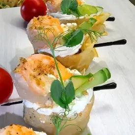 Блинчики с креветкой