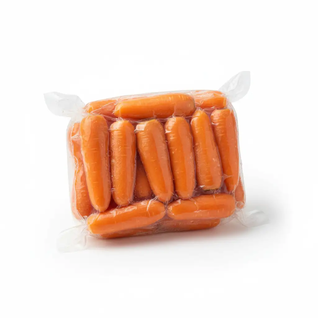 Морковь очищенная, молодая, в вакуумной упаковке, 1 кг (опт)