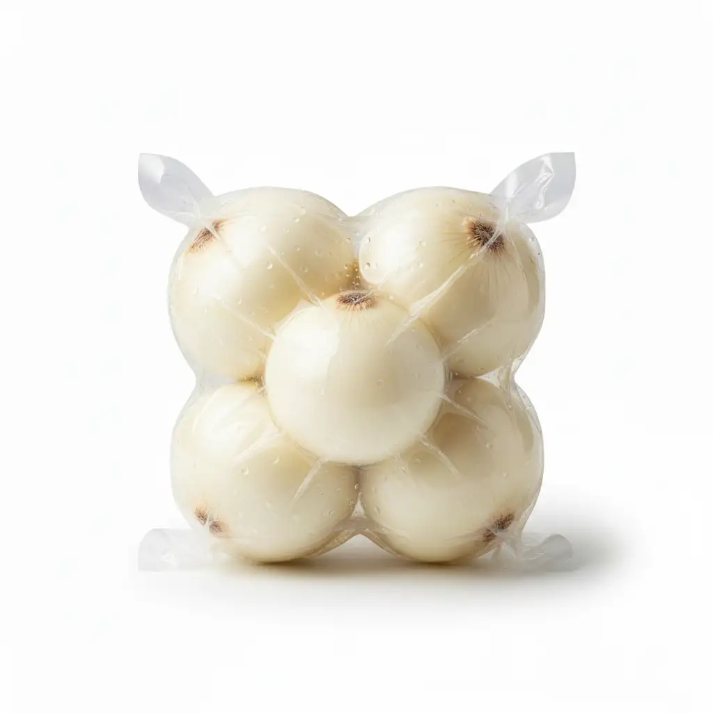 Лук репчатый, очищенный, в вакуумной упаковке, 1 кг (опт)