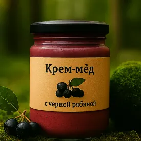 Крем-мед с чёрной рябиной, 450 мл