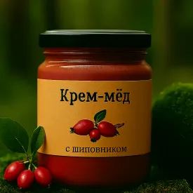 Крем-мед с шиповником, 450 мл