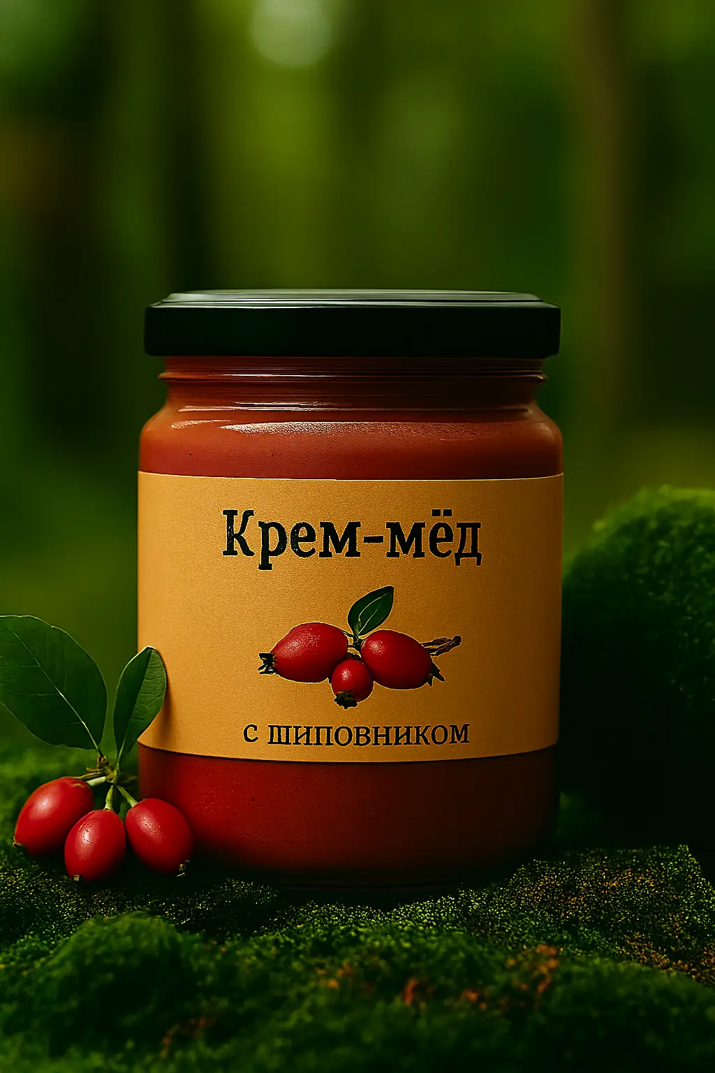 Крем-мед с шиповником, 450 мл