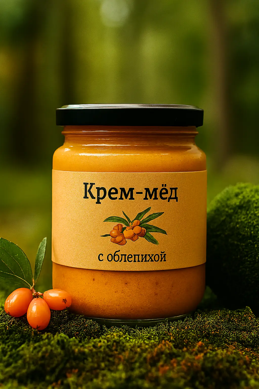 Крем-мед с облепихой, 450 мл