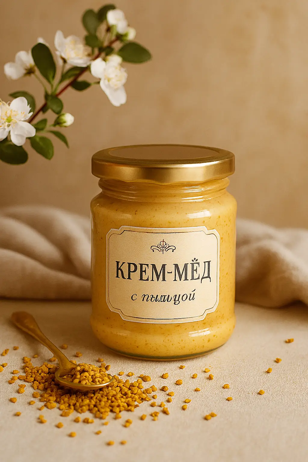 Крем-мёд с пыльцой, 1 л