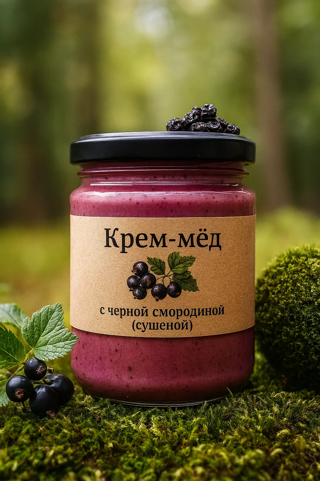 Крем-мед с черникой, 450 мл
