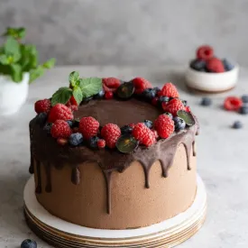Торт вишня-шоколад, 2кг.