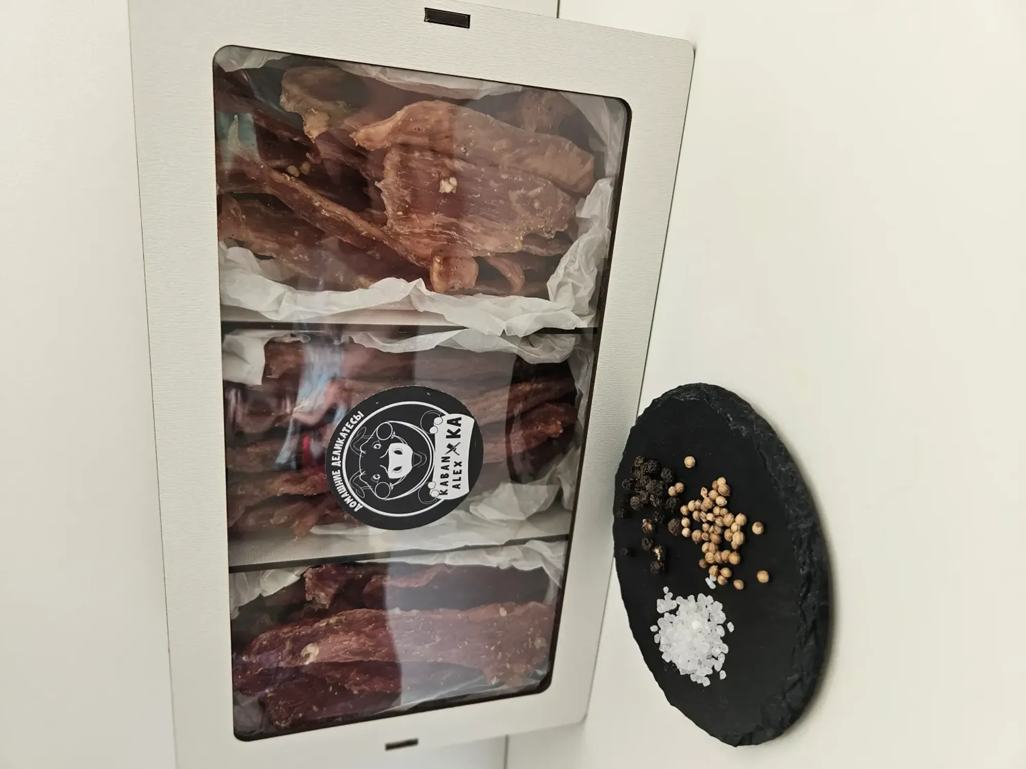 Подарочный мясной бокс 25*15*6см на 3 отдела фото 2