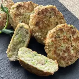 Куриные котлеты с брокколи и маслицем