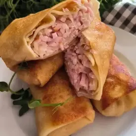 Блинчики с ветчиной и сыром