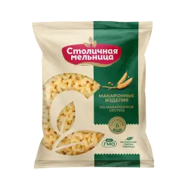Макаронные изделия «Столичная мельница», рожки витые особые