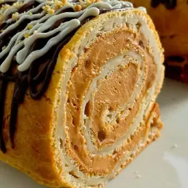 Рулет эклер с кремом или сгущенкой