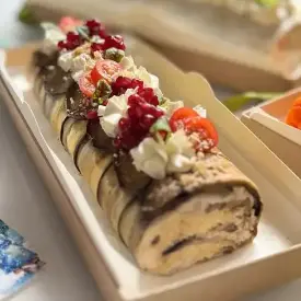 Салат «С баклажанами и курицей»