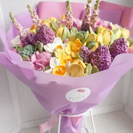 Букеты из съедобных зефирных цветов, размер M