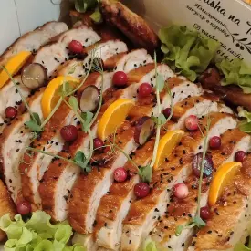 Курочка, фаршированная блинами