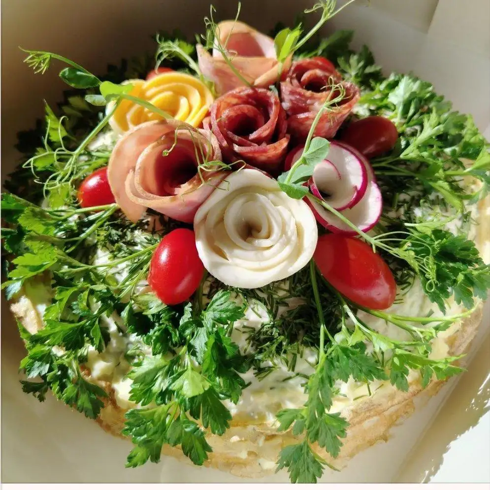 Тортик закусочный печеночный фото 2