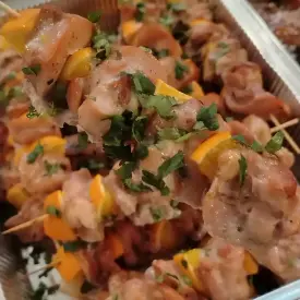 Шашлычок из курицы с апельсином