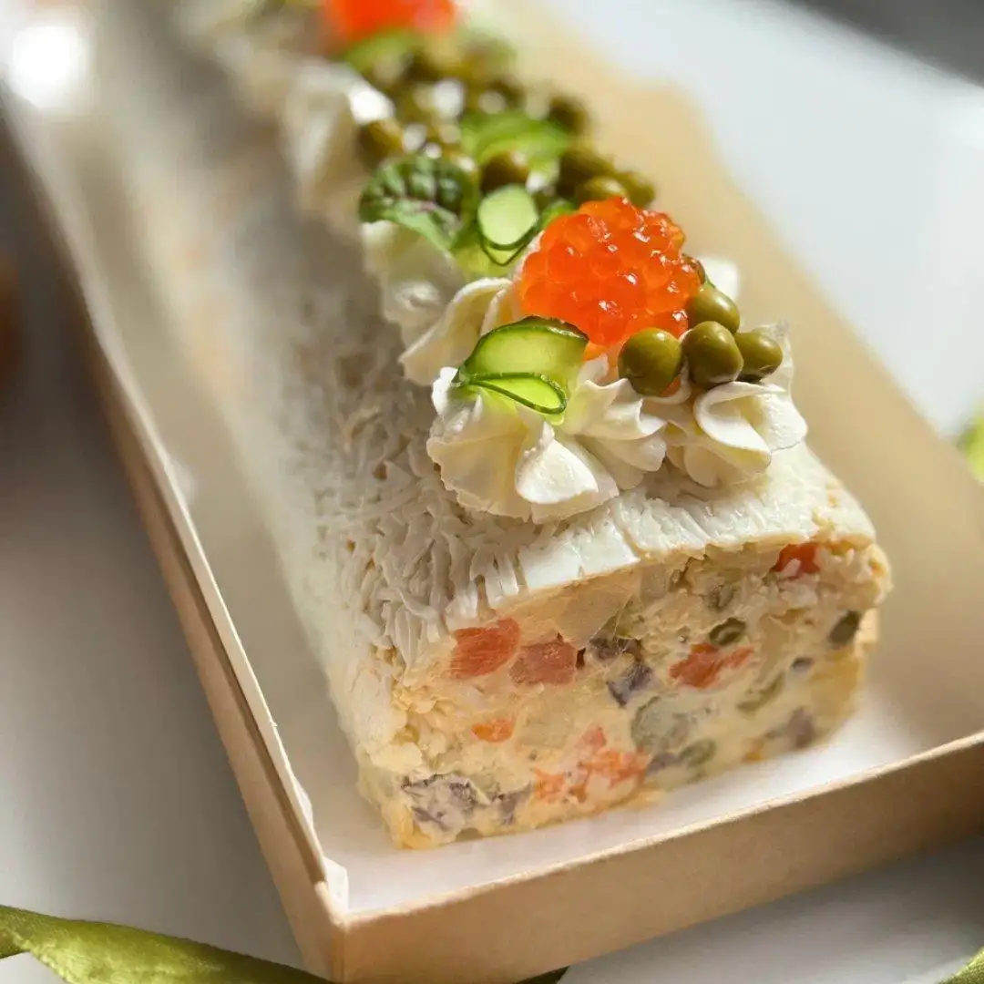 Оливье с курицей/ветчиной фото 2