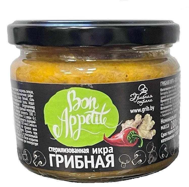 Грибная икра "Bon Appetit!" стерилизованная, 280 гр. фото 2