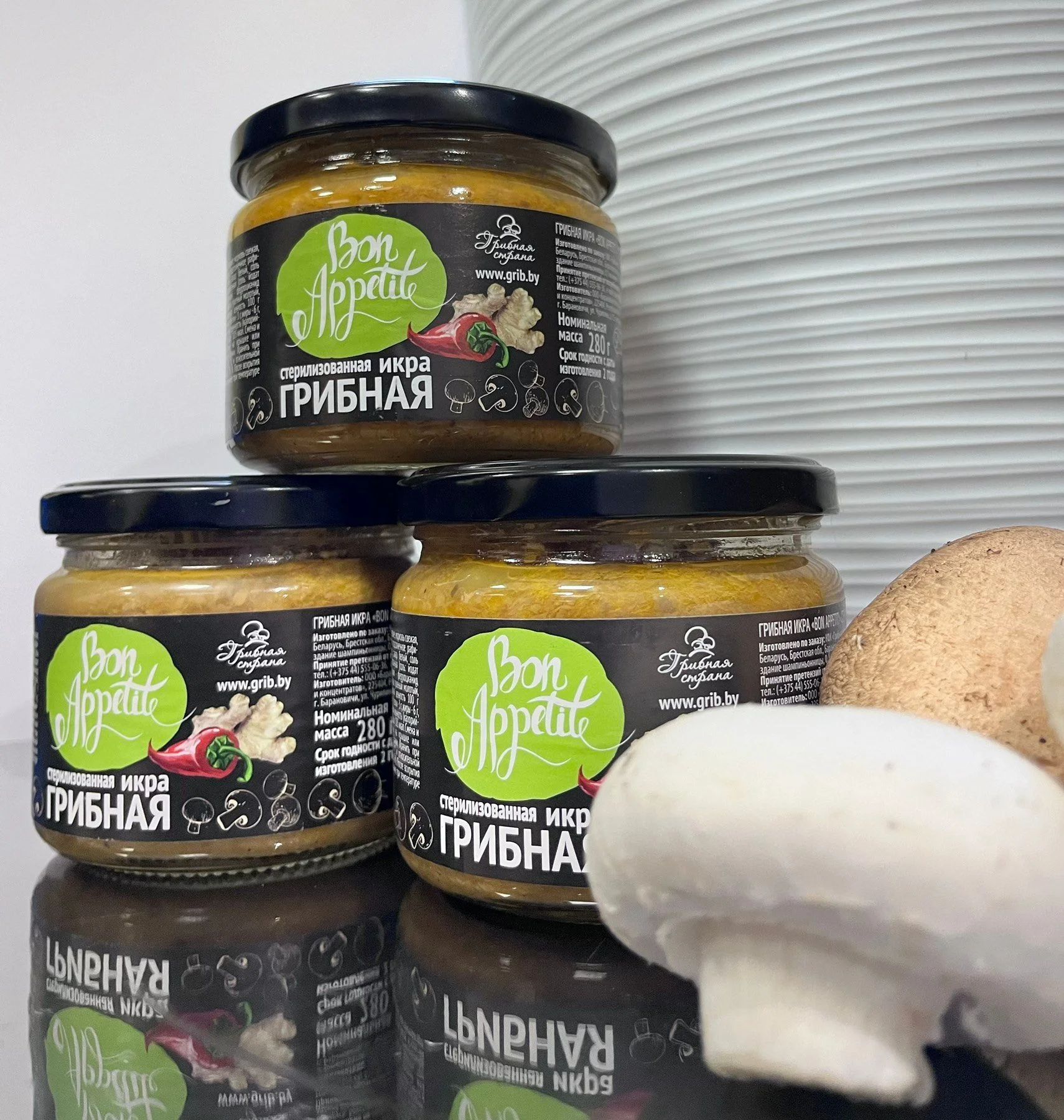 Грибная икра "Bon Appetit!" стерилизованная, 280 гр. фото 1