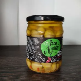 Грибы шампиньоны консервированные "Bon appetit!" с горчицей и паприкой, 470 гр.