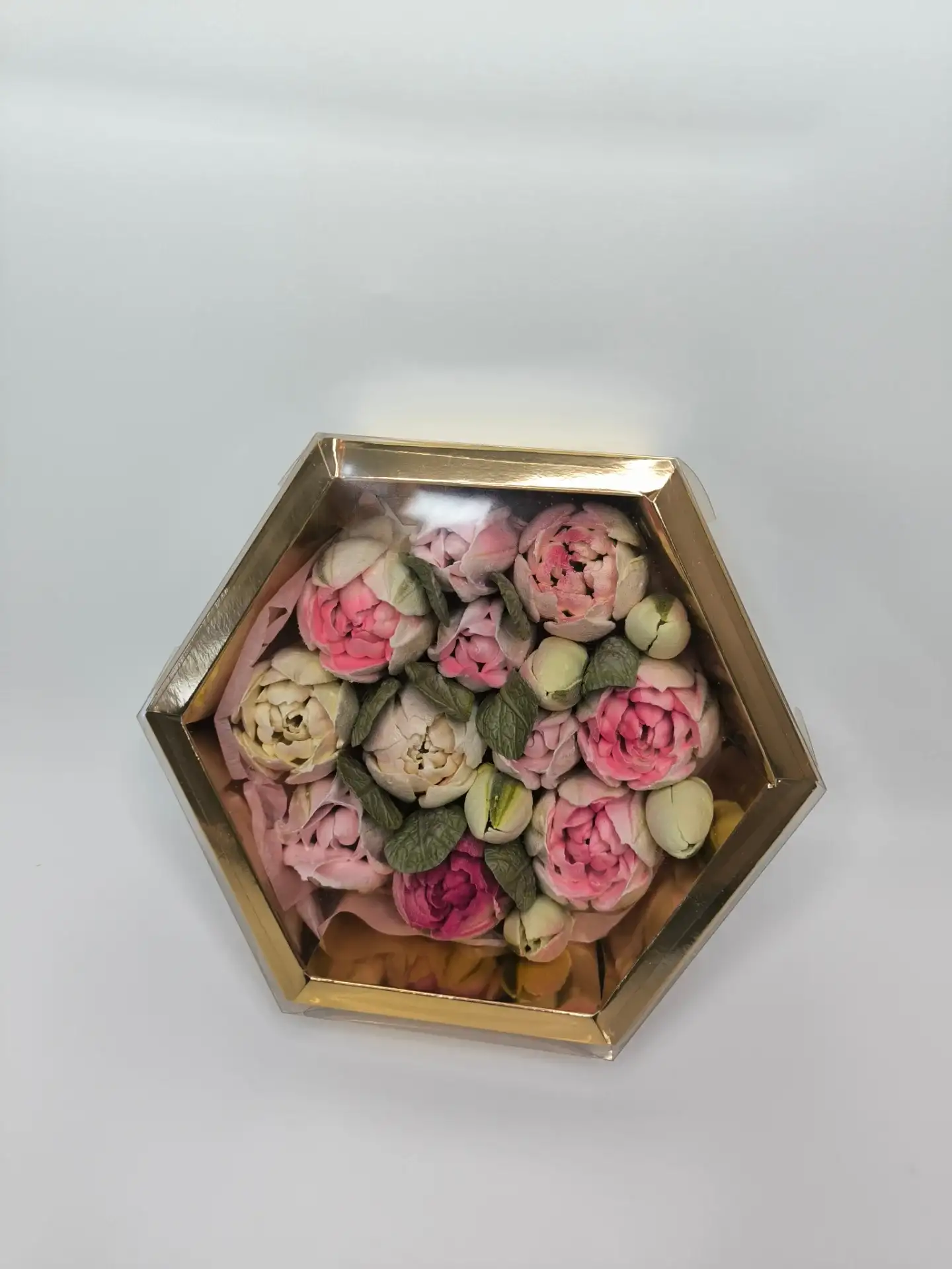 Цветы из зефира «Шестигранник», 18×18×6 см фото 3