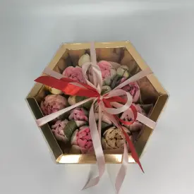 Цветы из зефира «Шестигранник», 18×18×6 см