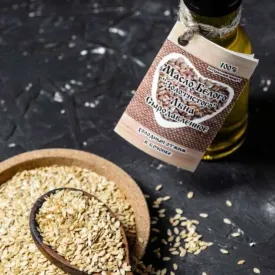 Масло льняное золото, 30-500 мл.