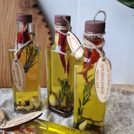 Масло подсолнечное со специями "Ароматное", 250 мл.