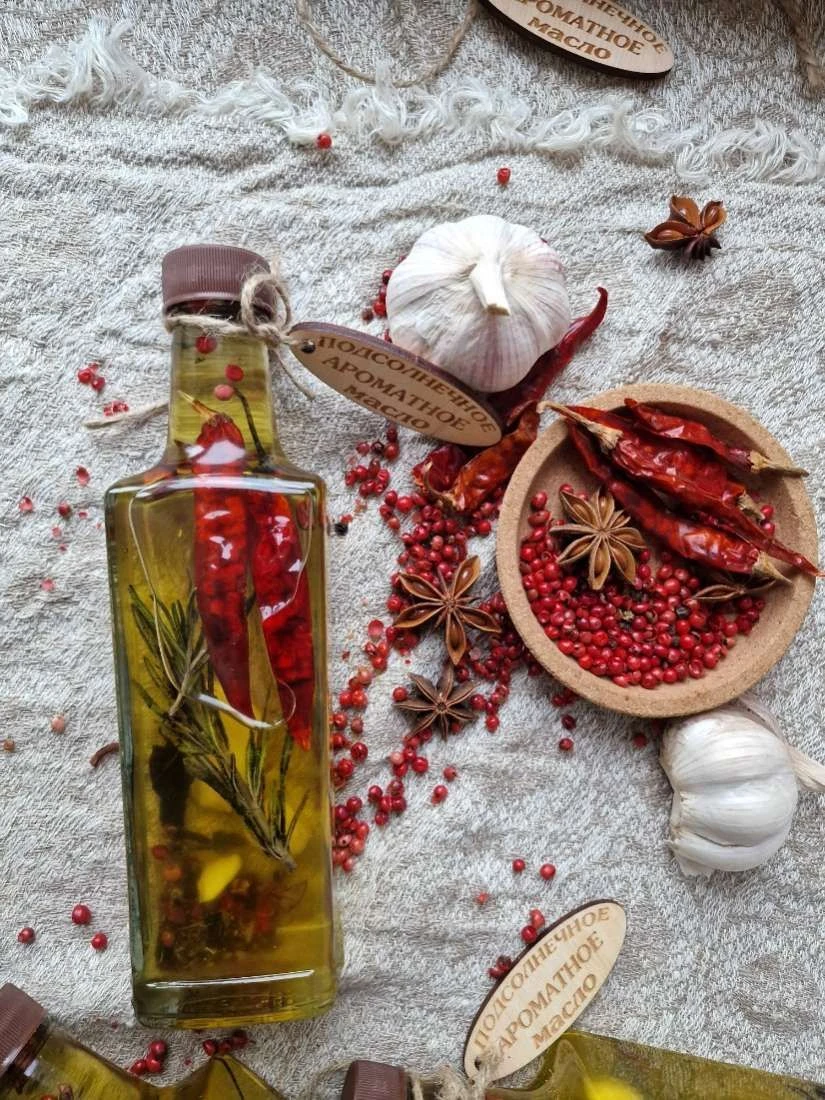 Масло подсолнечное со специями "Ароматное", 250 мл. фото 2