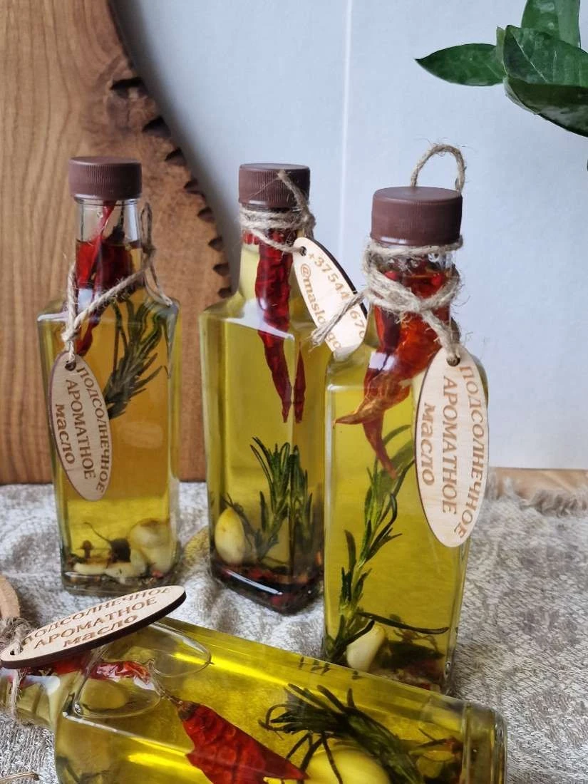 Масло подсолнечное со специями "Ароматное", 250 мл. фото 1