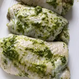 Бедро куриное в зелёном маринаде