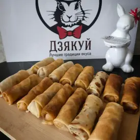 Блины с форелью и творожным сыром