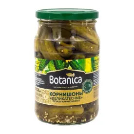 Огурцы корнишоны «Деликатесные» Botanica (3-6см), 720 мл