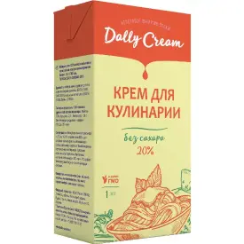 Крем на растительных маслах ультрапастеризованный 20%, 1 л, Dally