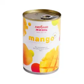 Пюре манго из Мьянмы ТМ «Люблю Жизнь», ж/б, 430 г