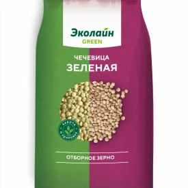 Чечевица зелёная, 700 г «Эколайн»