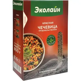 Чечевица красная, 800 г, «Эколайн»
